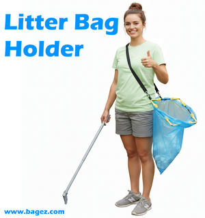 Trash And Litter Pickup Plastic Bag Holder
