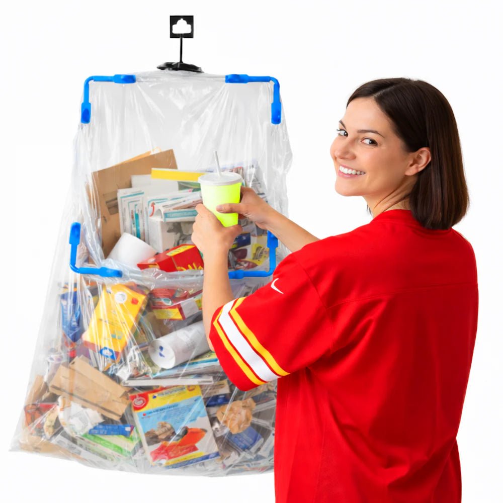 BagEZ 3-in-1 bundle includes 16x17 large holder for yard waste, camping, and heavy-duty cleanup