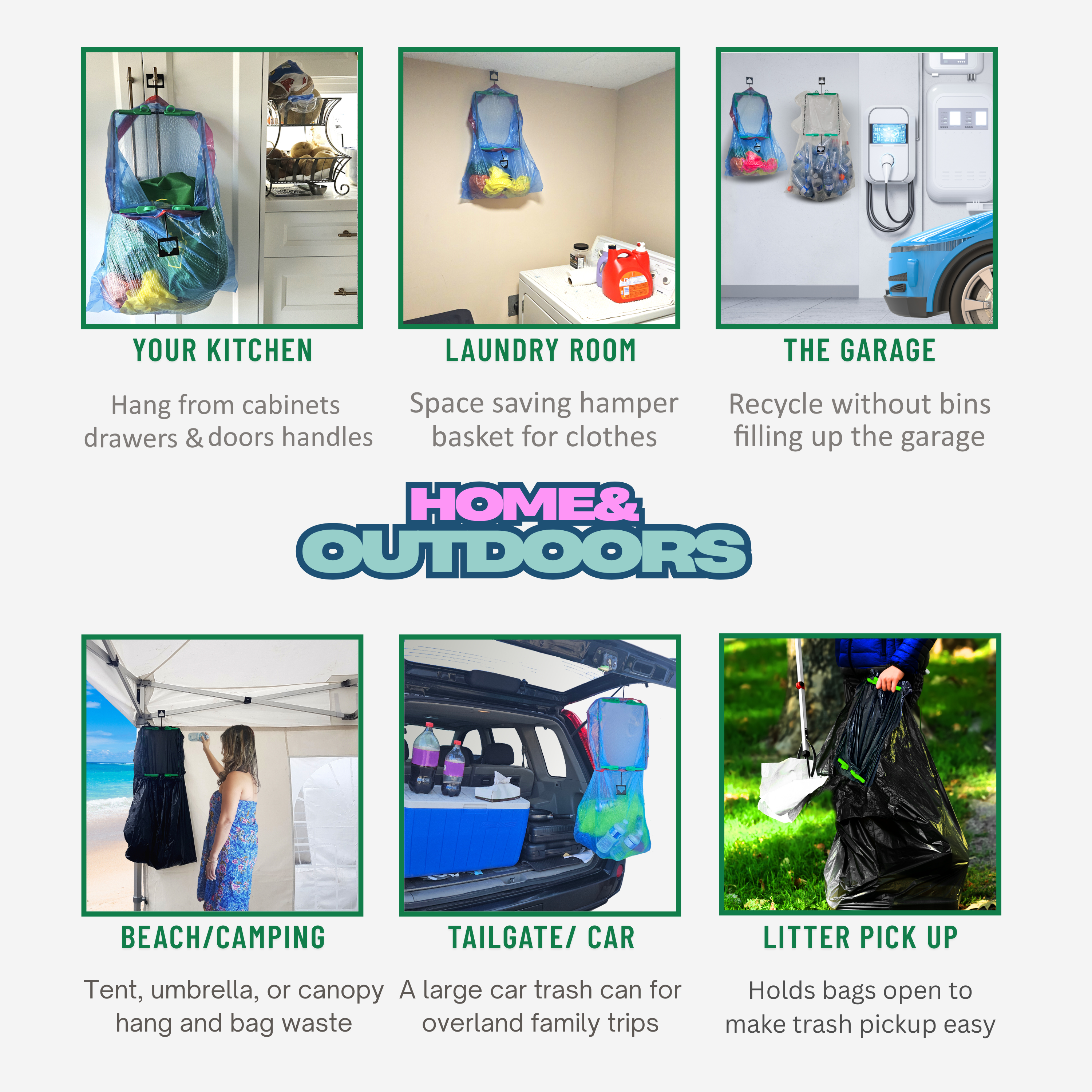 BagEZ Multi Purpose Trash Bag Holder - 10x13"