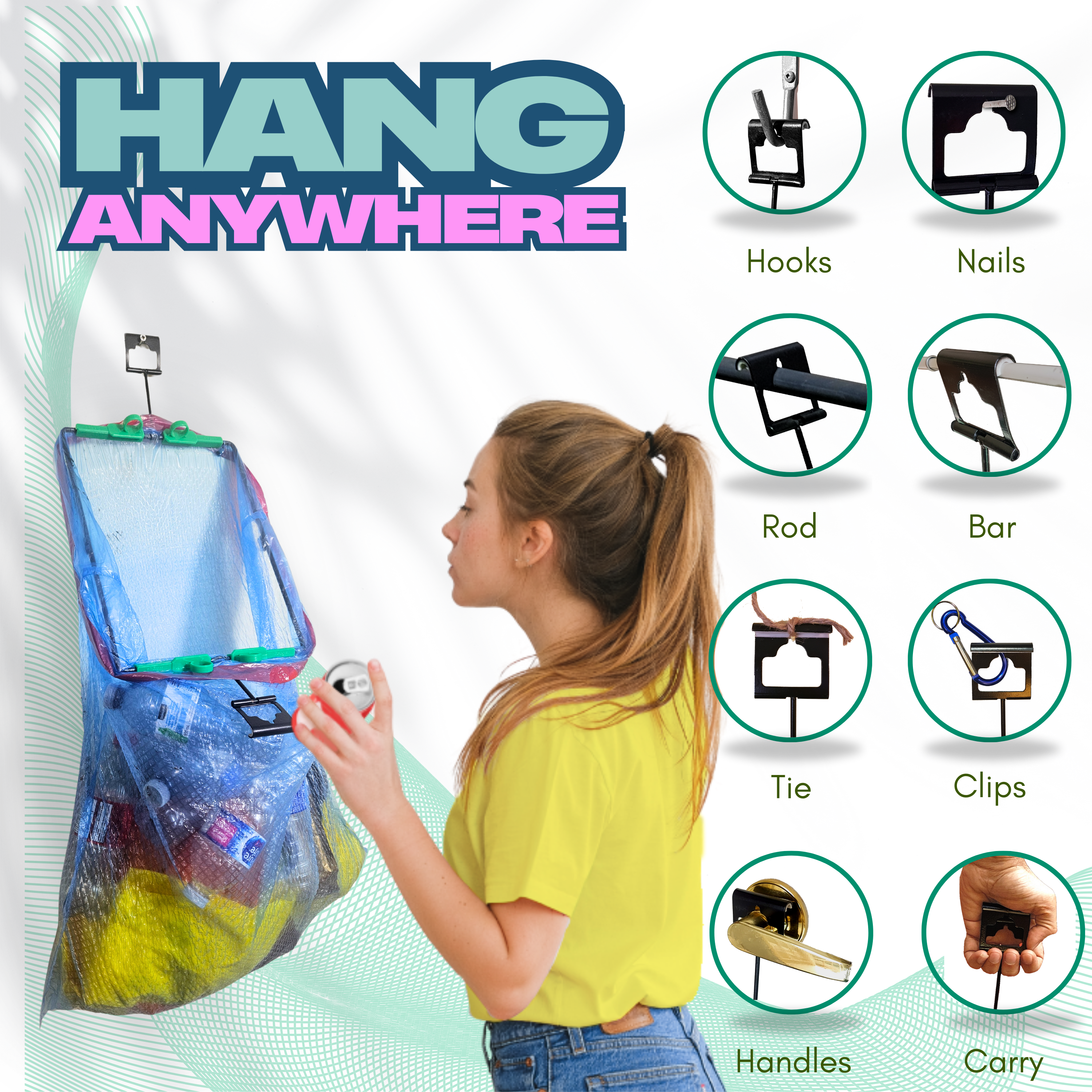 BagEZ Multi Purpose Trash Bag Holder - 10x13"