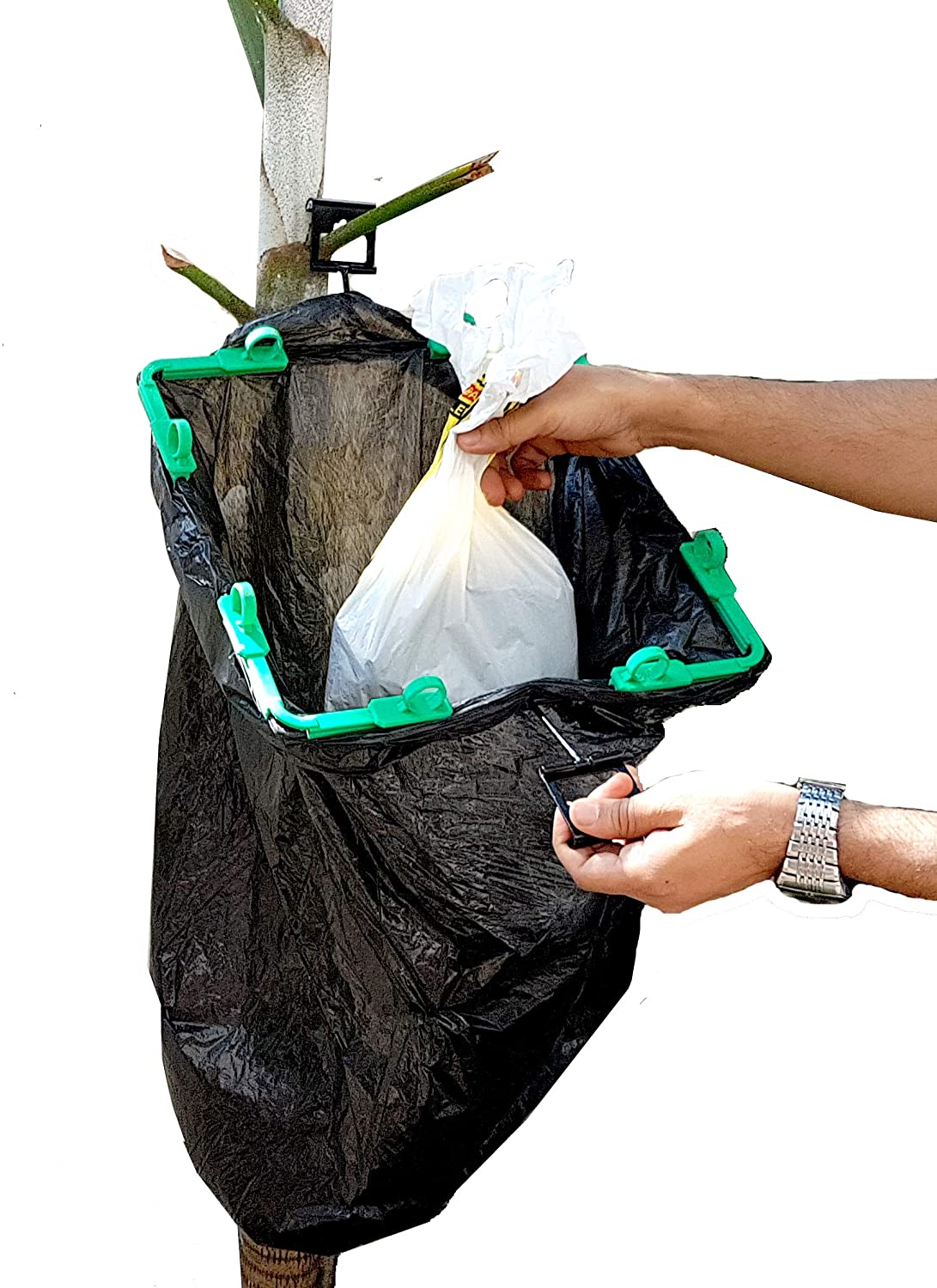 Trash Bag Holder | Hang Recycling Plastic Bags | Portable popup | BagEZ