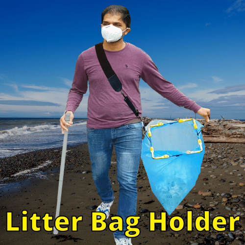 Trash And Litter Pickup Plastic Bag Holder