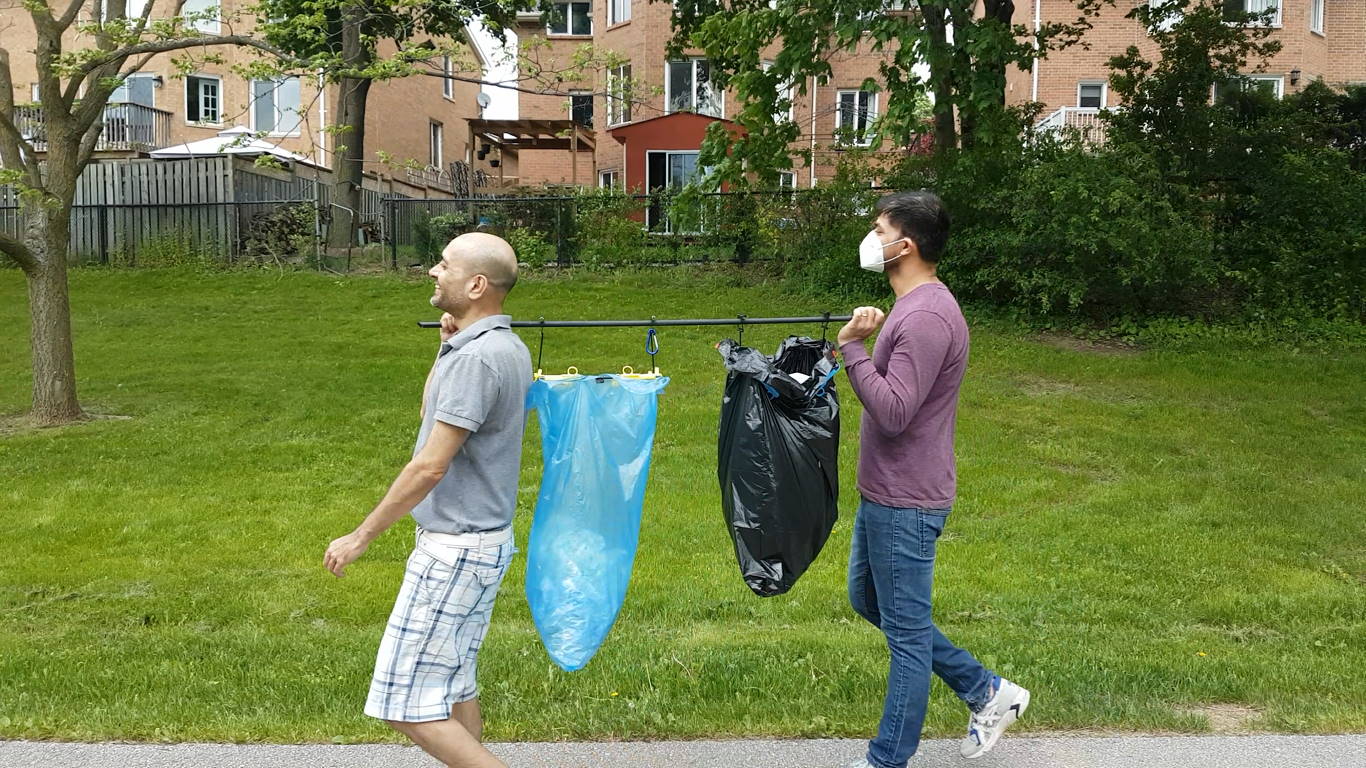 Lawn Bag Garbage Holder Stand Trash Waste Leaf Yard Garden Refuge Plastic Liner 