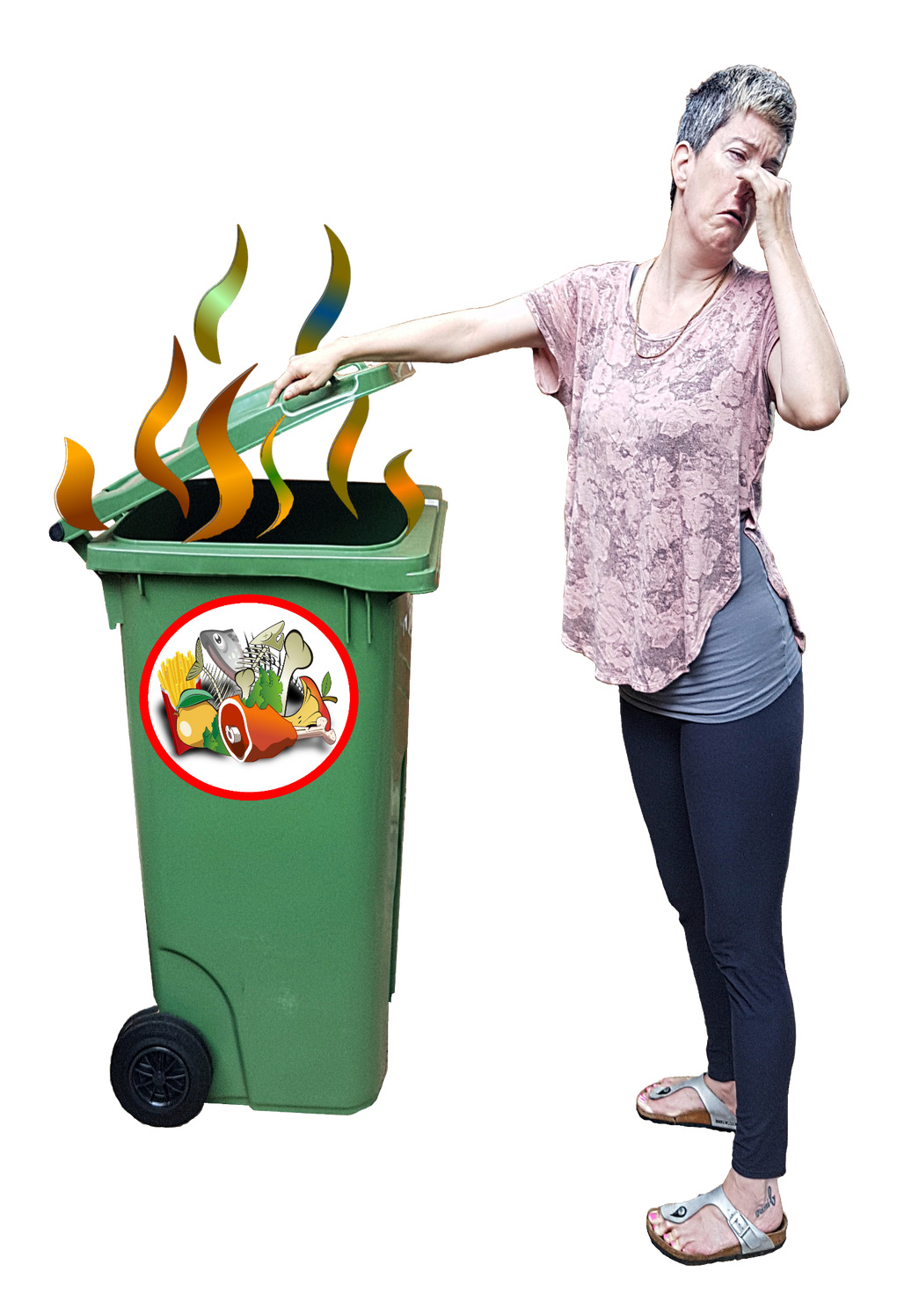 Green bin smells bad after cleaning